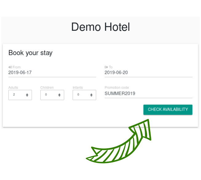 One-click room availability check in browser screenshot