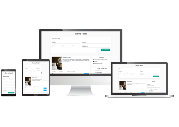 Responsive booking engine accessible from all devices